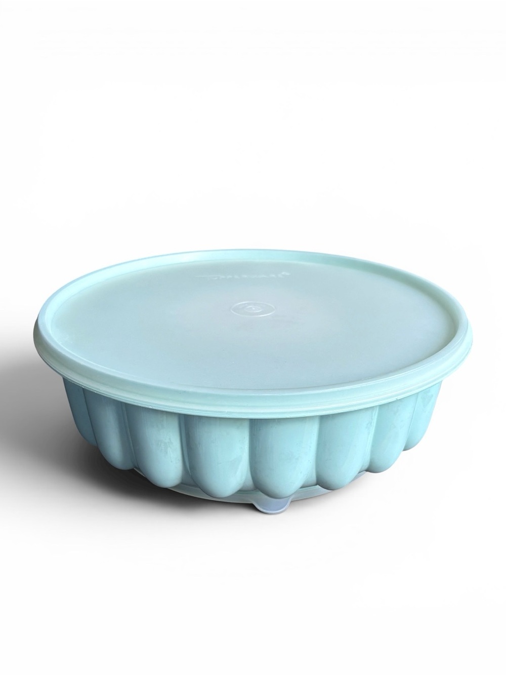 Vintage Tupperware Blue Jel-Ring Mold 1201 Retro Jello Ice Ring 3pc Set